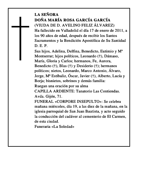 Doña María Rosa García García