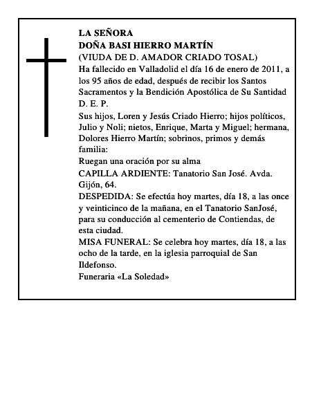 Doña Basi Hierro Martín
