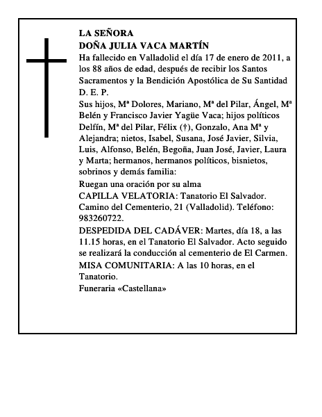 Doña Julia Vaca Martín