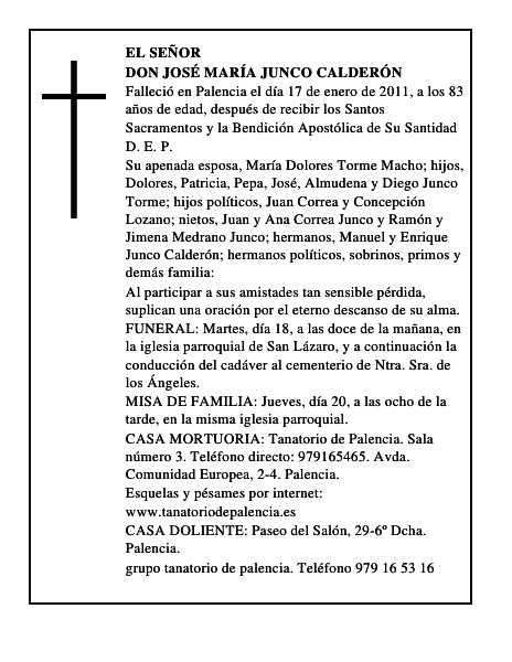 Don José María Junco Calderón