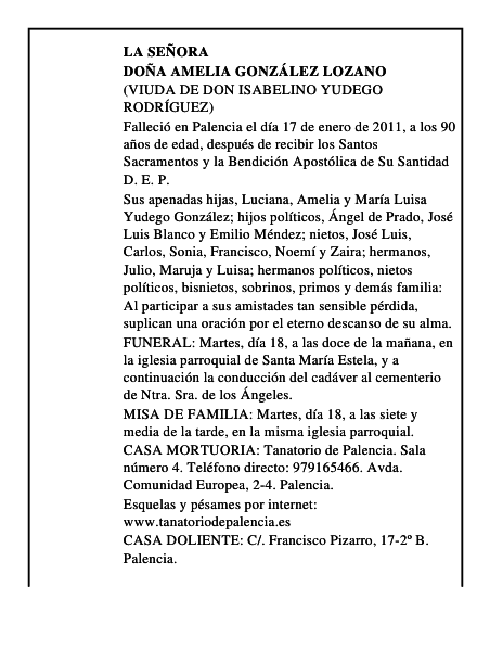 Doña Amelia González Lozano