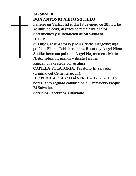 Don Antonio Nieto Sotillo