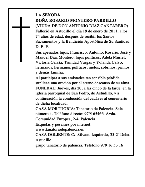 Doña Rosario Montero Pardillo