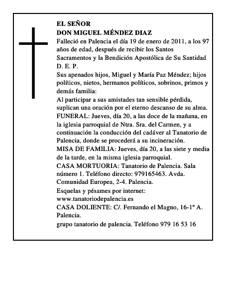 Don Miguel Méndez Diaz