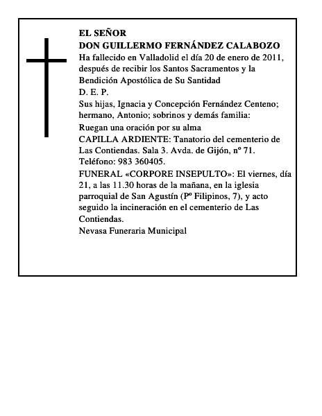Don Guillermo Fernández Calabozo