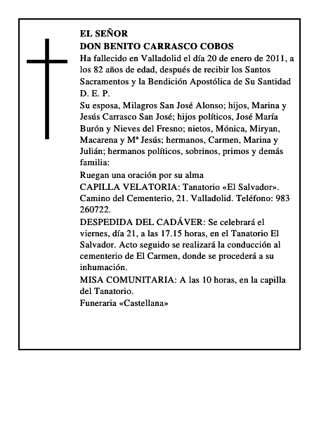Don Benito Carrasco Cobos