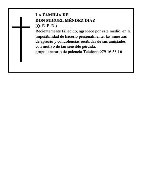 Don Miguel Méndez Diaz