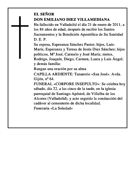 Don Emiliano Diez Villamediana