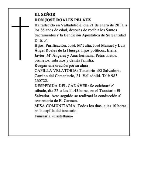 Don José Roales Peláez