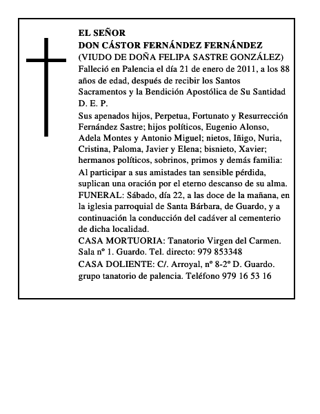 Don Cástor Fernández Fernández