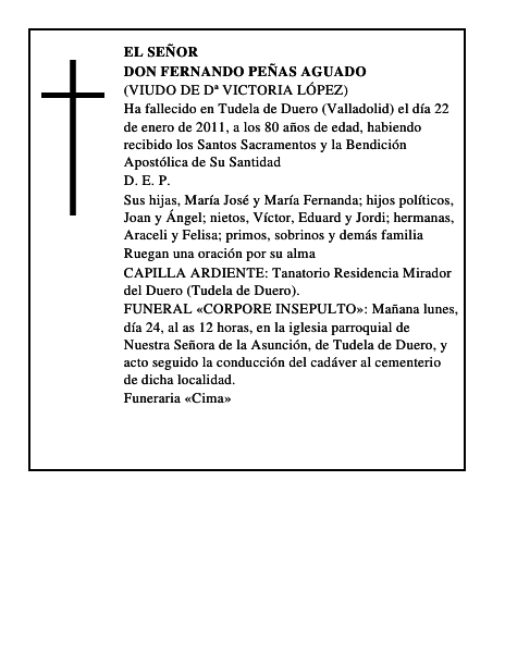 Don Fernando Peñas Aguado