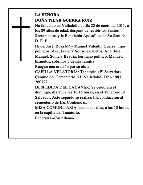 Doña Pilar Guerra Ruiz