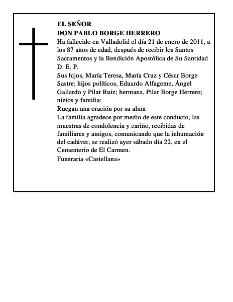 Don Pablo Borge Herrero