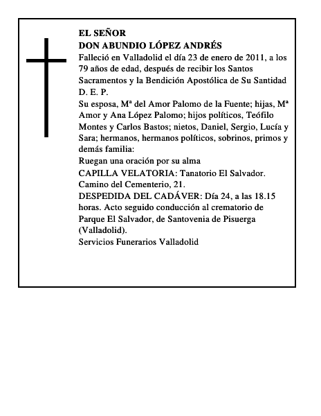 Don Abundio López Andrés