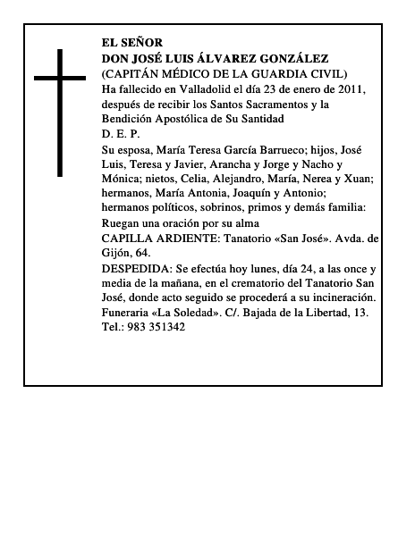 Don José Luis Álvarez González