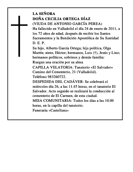 Doña Cecilia Ortega Díaz