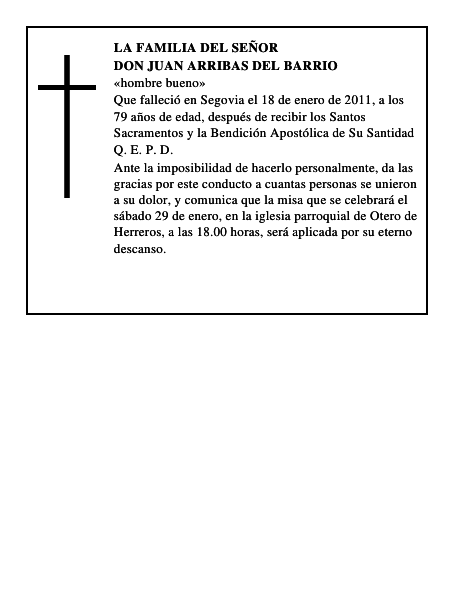 Don Juan Arribas del Barrio