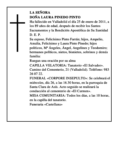 Doña Laura Pinedo Pinto