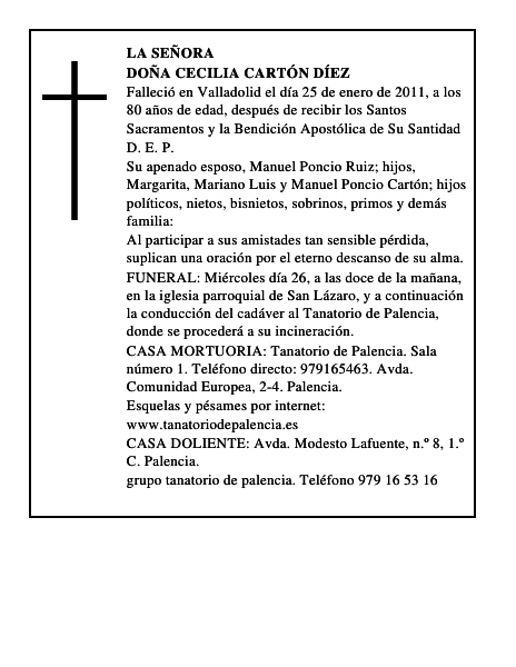 Doña Cecilia Cartón Díez