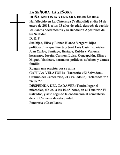 Doña Antonia Vergara Fernández