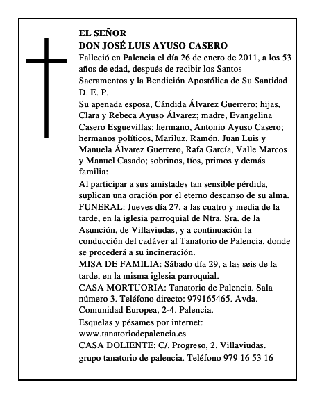 Don José Luis Ayuso Casero