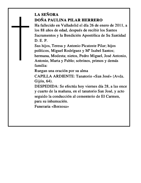Doña Paulina Pilar Herrero