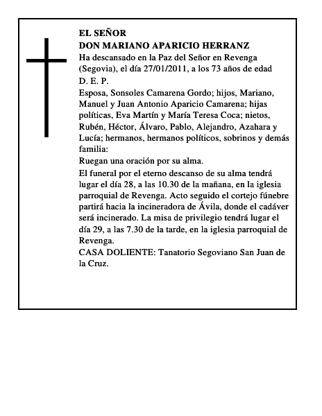 Don Mariano Aparicio Herranz