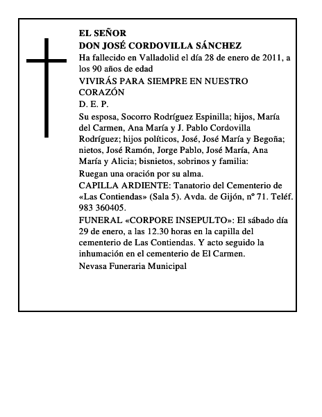 Don José Cordovilla Sánchez
