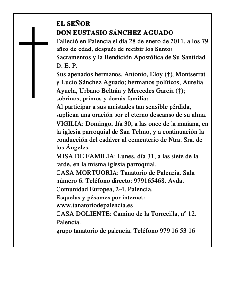 Don Eustasio Sánchez Aguado