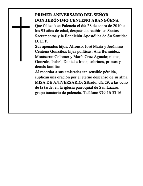 Don Jerónimo Centeno Arangüena