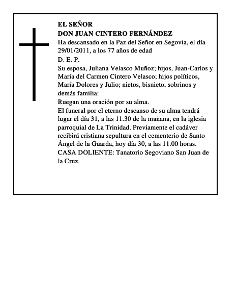 Don Juan Cintero Fernández