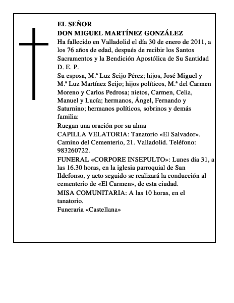 Don Miguel Martínez González