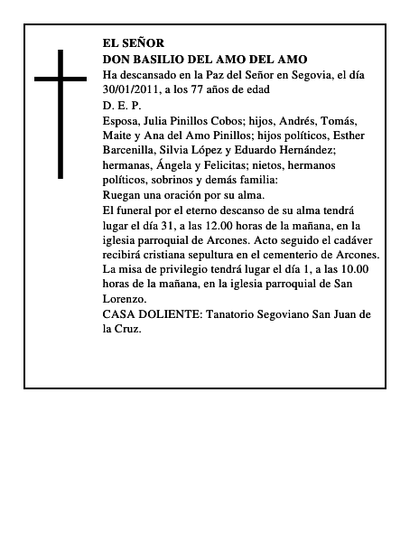 Don Basilio del Amo del Amo