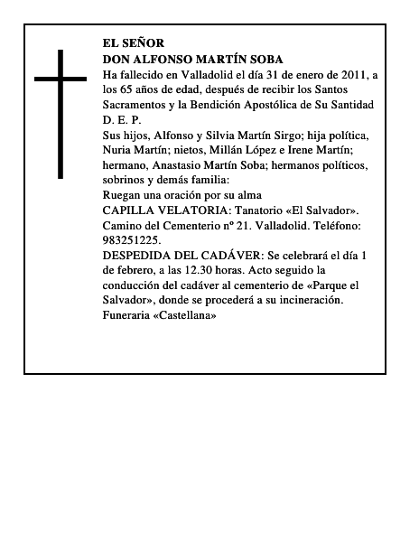 Don Alfonso Martín Soba