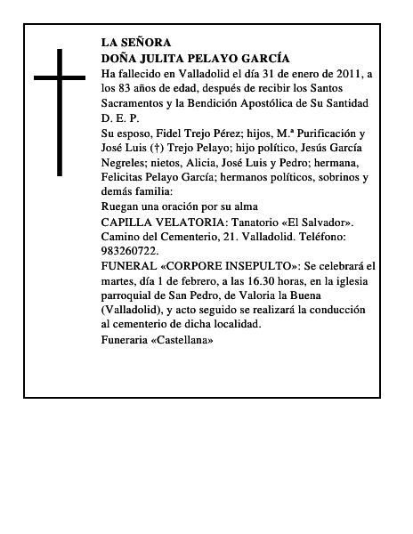 Doña Julita Pelayo García