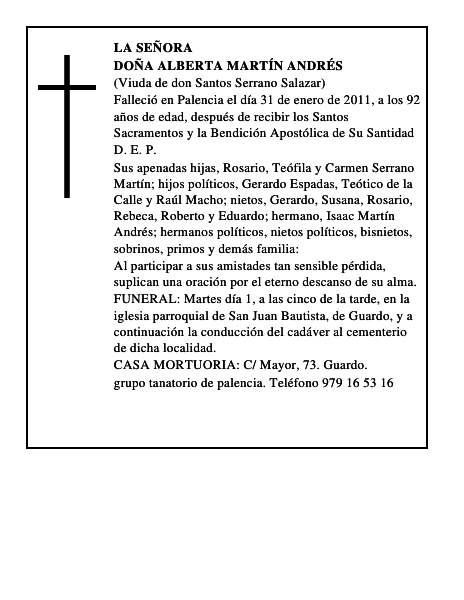 Doña Alberta Martín Andrés
