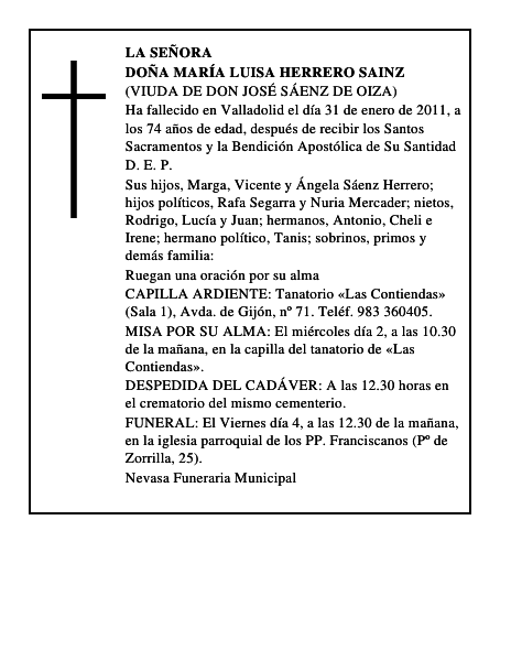 Doña María Luisa Herrero Sainz