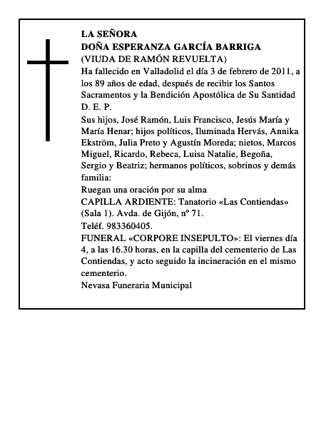 Doña Esperanza García Barriga