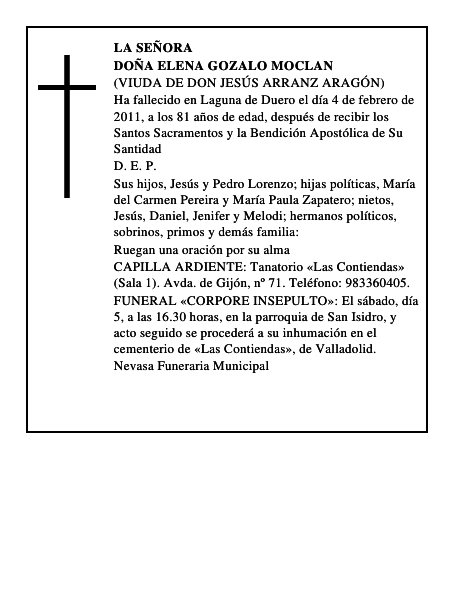 Doña Elena Gozalo Moclan