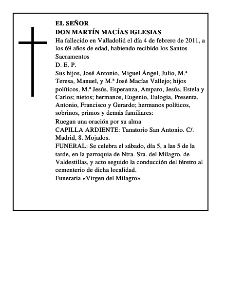 Don Martín Macías Iglesias