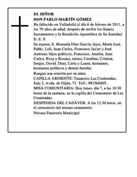 Don Pablo Martín Gómez
