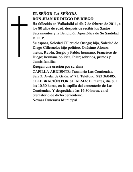 Don Juan de Diego de Diego