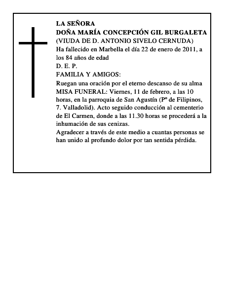 Doña María Concepción Gil Burgaleta