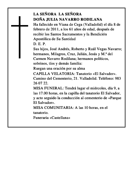 Doña Julia Navarro Rodilana