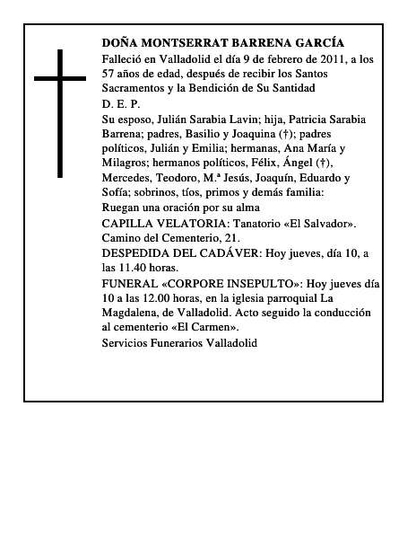 Doña Montserrat Barrena García
