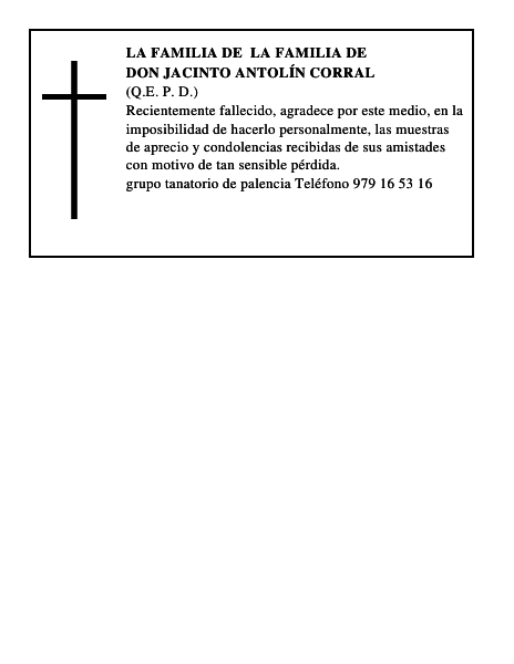 Don Jacinto Antolín Corral