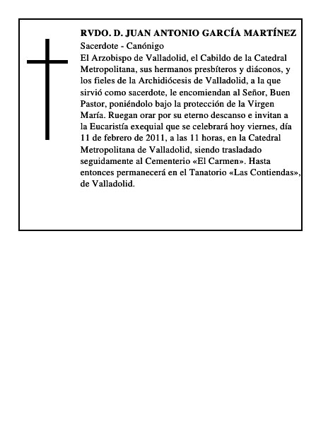 Rvdo. D. Juan Antonio García Martínez