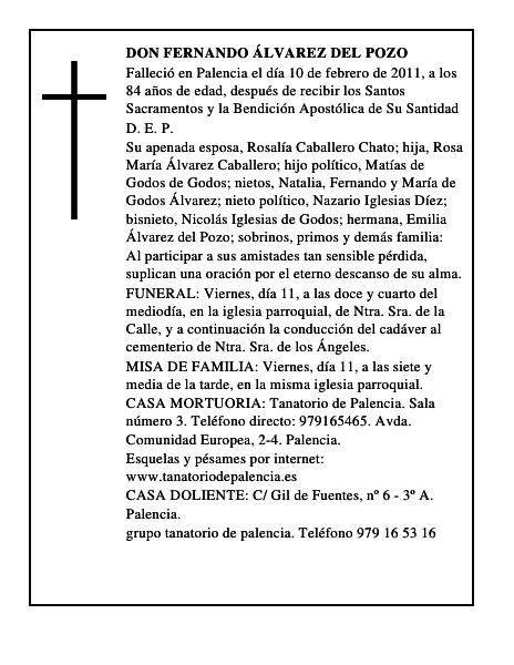 Don Fernando Álvarez del Pozo