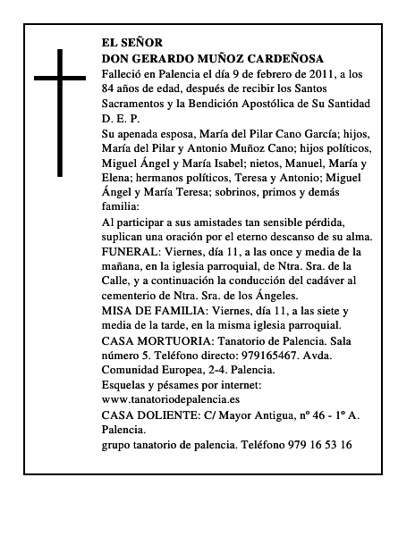 Don Gerardo Muñoz Cardeñosa