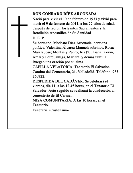 Don Conrado Díez Arconada